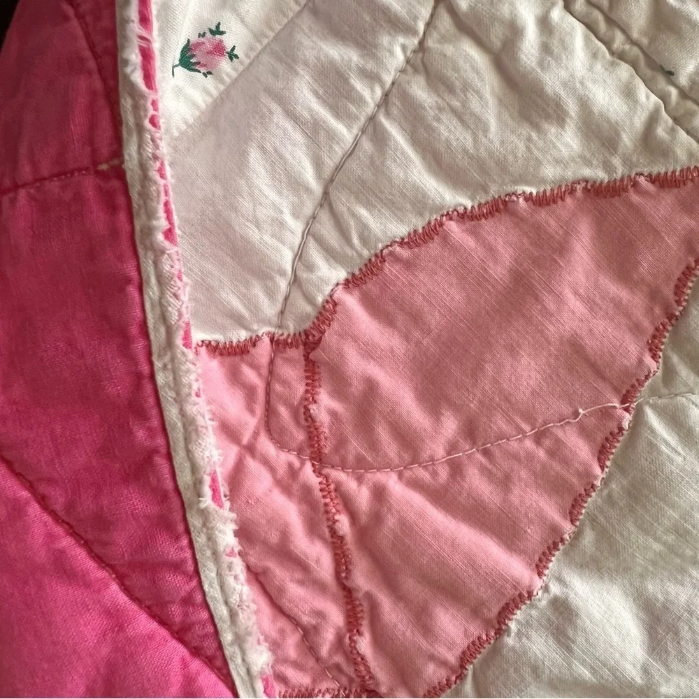 Vintage Handmade Cotton Parasol Petticoat Quilt.
